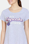 Zivame Pillow Fight Sweet Treat Knit Cotton Pyjama Set - Imperial Palace — thumbnail 5